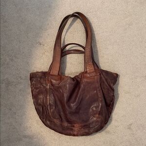 NWT Giorgio Brato Brown Leather Tote Bag - Classic Everyday Style
